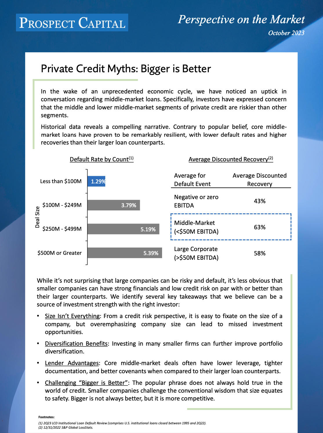 Private Credit Myths: Bigger is Better