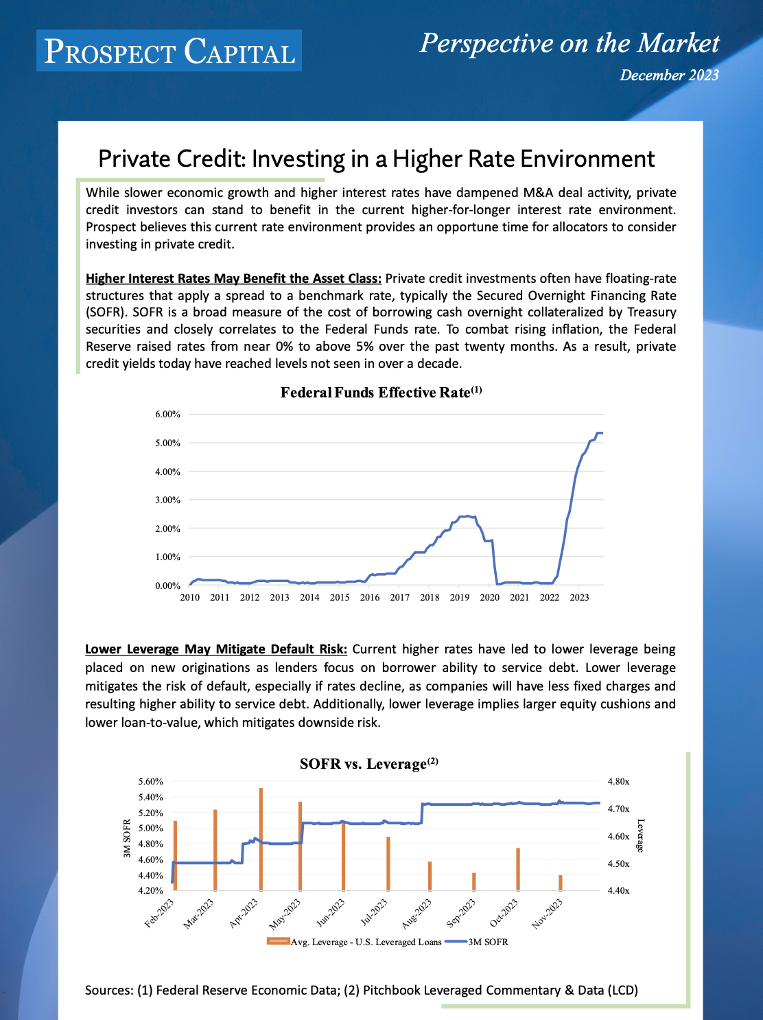 Private Credit: Investing in a Higher Rate Environment