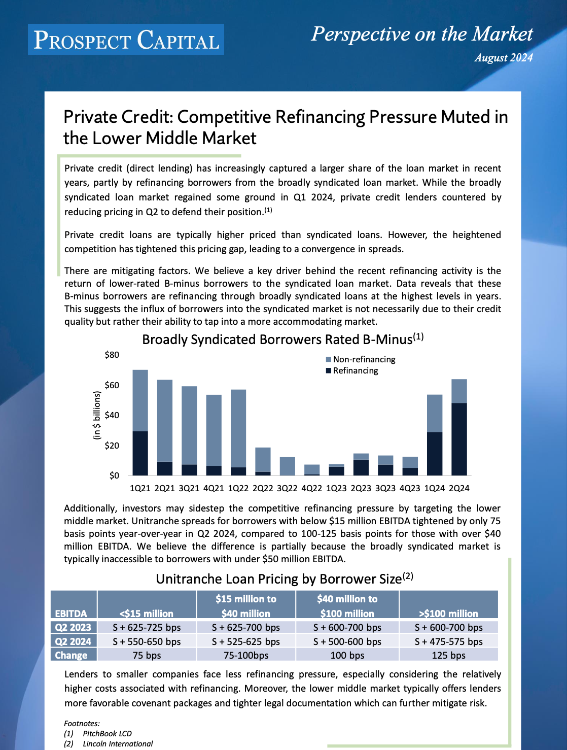 Private Credit: Competitive Refinancing Pressure Muted in the Lower Middle Market